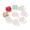 Spray Painted Transparent Glass Beads GLAA-D006-06-1