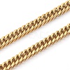 304 Stainless Steel Diamond Cut Cuban Link Chain Necklaces NJEW-JN03367-02-2