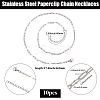 10Pcs 667 Stainless Steel Paperclip Chain Necklaces NJEW-BBC0001-48A-P-2