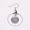 Stainless Steel Dangle Earrings STAS-WH0015-38P-2