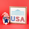 2Pcs 2 Styles Happy Presidents' Day Carbon Steel Cutting Dies Stencils DIY-WH0309-697-2