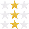60Pcs 2 Colors Paper Glitter Star Wall Decoration AJEW-SP0001-18-1