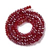 Baking Electroplate Glass Beads Strands DGLA-A039-J4mm-B19-2