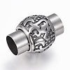 304 Stainless Steel Magnetic Clasps with Glue-in Ends STAS-F130-30AS-1