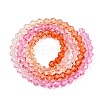 Gradient Color Baking Paint Glass Bead Strands X-DGLA-A039-T6mm-A04-2