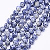 Natural Blue Spot Jasper Bead Strands X-G-F425-26-1