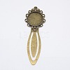Tibetan Style Bookmark Cabochon Settings TIBE-S169-AB-NR-1