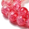 Spray Painted Crackle Glass Beads Strands DGLA-C002-10mm-06-4
