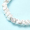 Electroplated Natural Lava Rock Beads Strands G-G984-11S-4