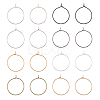 SUPERFINDINGS 400Pcs 8 Colors Iron Hoop Earrings IFIN-FH0001-72B-1