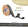 50 Yards Gold Stamping Musical Note Polyester Printed Ribbon OCOR-WH0091-34A-2