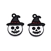 Halloween Theme Spray Painted Alloy Enamel Pendants ENAM-T020-09C-2