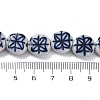 Handmade Blue and White Porcelain Beads Strands PORC-I027-15B-4