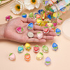 Craftdady 100Pcs 10 Colors Transparent Enamel Acrylic Beads TACR-CD0001-07-4