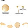 Brass Ear Stud Findings KK-BC0005-29G-2