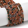 Synthetic Goldstone & Green Goldstone & Blue Goldstone Beads Strands G-G189-D04-01-1