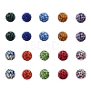 20Pcs Pave Disco Ball Beads RB-YW0001-01-2