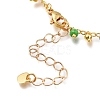 Brass Curb Chains Anklets AJEW-AN00310-3