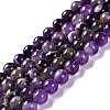 Natural Chevron Amethyst Beads Strands G-S030-7.5mm-7