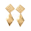304 Stainless Steel Double Rhombus Dangle Stud Earrings for Women EJEW-G328-23-2