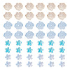 100Pcs 4 Styles Baking Paint Transparent Glass Bead Caps DGLA-TA0001-51-2