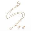 Heart 304 Stainless Steel Enamel Jewelry Sets SJEW-H302-03-2