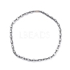 Synthetic Hematite & Brass Column Beaded Necklace Bracelet with Magnetic Clasps SJEW-G079-01C-2