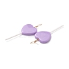 Heart-shape Lollipop Dangle Earrings for Women EJEW-Z015-04D-2