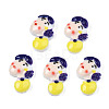 Spray Painted Opaque Resin Cabochons CRES-S302-75-1