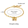 304 Stainless Steel Round Charm Bracelets BK1127-1-3