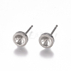 Non-Tarnish 304 Stainless Steel Stud Earring Findings STAS-G225-24P-01-1