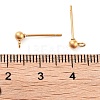 Ion Plating(IP) 304 Stainless Steel Ball Post Stud Earring Findings STAS-E163-44G-01-3