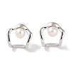 Anti-Tarnish Sterling Silver Stud Earrings EJEW-C087-07C-P-1