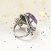 Natural Amethyst Adjustable Rings RJEW-I108-01AS-14-3