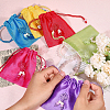 6Pcs 6 Colors Rectangle Cloth Packing Pouches ABAG-CA0001-15-4