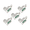 Brass Micro Pave Cubic Zirconia Pendants KK-E068-VB128-3