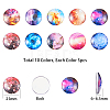 SUNNYCLUE Starry Sky Pattern Printed Glass Cabochons GGLA-SC0001-02-2