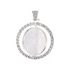 Alloy Pendant Cabochon Settings X-PALLOY-S107-005S-RS-3