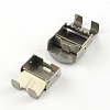 Tarnish Resistant Smooth Surface 201 Stainless Steel Watch Band Clasps STAS-R063-84-4