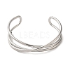 304 Stainless Steel Wire Wrap Cuff Bangles BJEW-Q773-06B-P-2