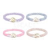Natural Malaysia Jade(Dyed) Round Beads Stretch Bracelet BJEW-JB07223-1