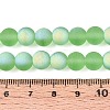 Frosted Transparent Glass Beads Strands GLAA-T032-T8mm-MBB17-4