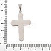 304 Stainless Steel Rhinestone Pendants STAS-G346-47C-P-3