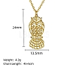 Real 18K Gold Plated Stainless Steel Pendant Necklace GF1493-14-1
