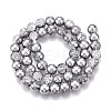 Electroplated Crackle Glass Beads Strands X-EGLA-N014-8mm-03-2