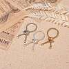 304 Stainless Steel Rolo Chains Slider Ring Findings RJEW-JR00443-2