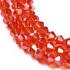 Transparent Electroplate Glass Beads Strands LS-EGLA-A039-T4mm-B14-3