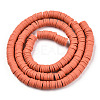Handmade Polymer Clay Beads Strands CLAY-R089-6mm-128-3