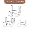 3Pcs 3 Styles Flat Round Acrylic Base Display Easel Stands ODIS-GA0001-59-2