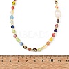 Handmade Millefiori Glass Round Beaded Necklaces for Women NJEW-JN06659-4